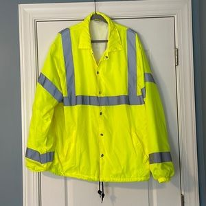 Men’s Reflective construction worker jacket with warm lining, size 3X
